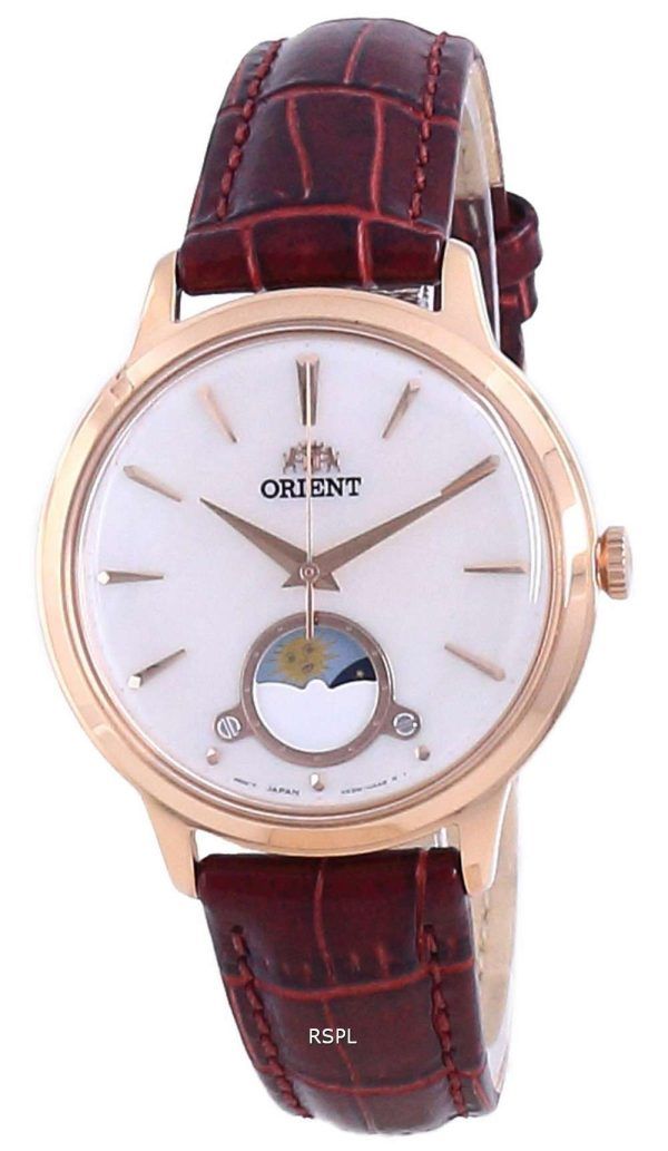 Orient Sun &amp, Moon Leather Quartz RA-KB0002A10B Reloj para mujer