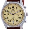 Reloj para hombre Orient Sports Flight Style Cronógrafo con esfera beige de cuarzo RA-KV0503Y10B