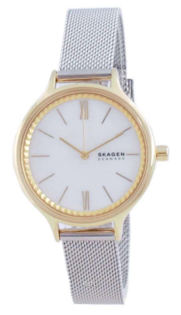 Reloj Skagen Anita de acero inoxidable en tono dorado y cuarzo SKW2866 para mujer