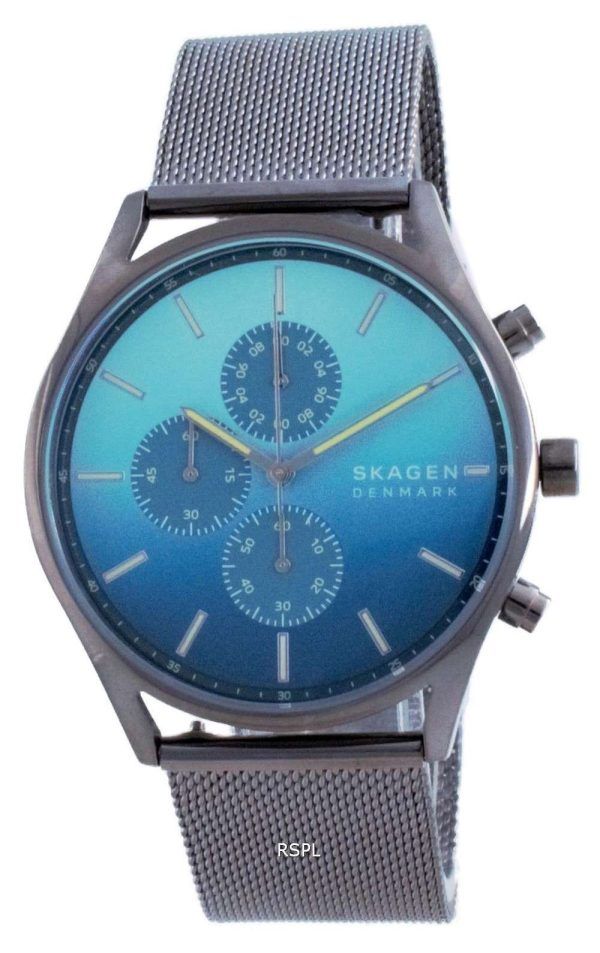 Reloj Skagen Holst Cronógrafo con esfera azul y cuarzo SKW6734 para hombre