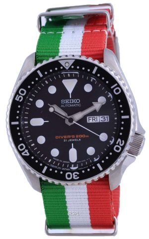 Reloj para hombre Seiko Automatic Diver&#39,s Japan Made Polyester SKX007J1-var-NATO23 200M