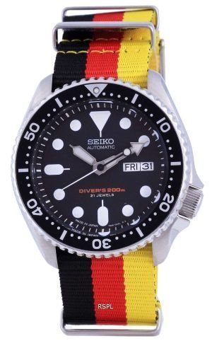 Reloj para hombre Seiko Automatic Diver&#39,s Japan Made Polyester SKX007J1-var-NATO26 200M