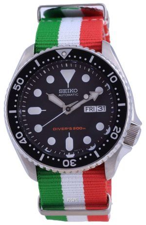 Reloj para hombre Seiko Automatic Diver&#39,s Polyester SKX007K1-var-NATO23 200M