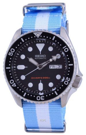 Reloj para hombre Seiko Automatic Diver&#39,s Polyester SKX007K1-var-NATO24 200M