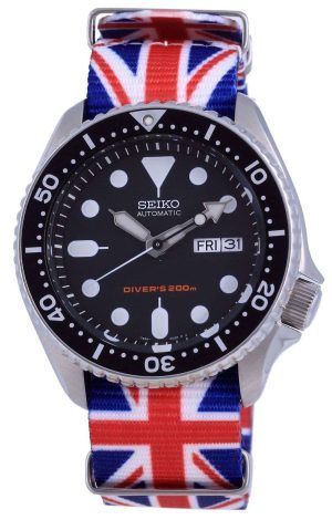 Reloj para hombre Seiko Automatic Diver&#39,s Polyester SKX007K1-var-NATO28 200M