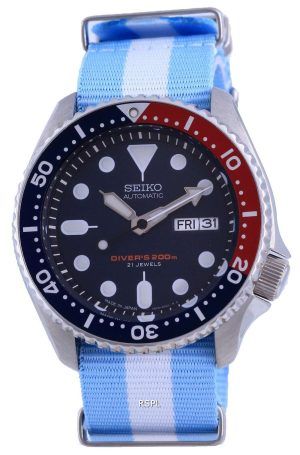 Seiko Automatic Diver&#39,s Polyester Japan Made SKX009J1-var-NATO24 200M Reloj para hombre
