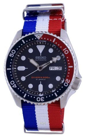 Seiko Automatic Diver&#39,s Polyester Japan Made SKX009J1-var-NATO25 200M Reloj para hombre
