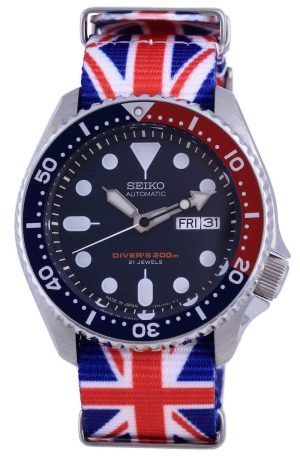 Seiko Automatic Diver&#39,s Polyester Japan Made SKX009J1-var-NATO28 200M Reloj para hombre