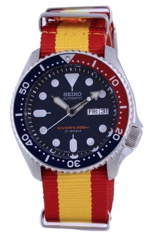 Seiko Automatic Diver&#39,s Polyester Japan Made SKX009J1-var-NATO29 200M Reloj para hombre