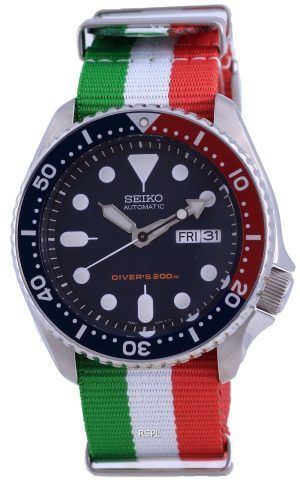 Reloj para hombre Seiko Automatic Diver&#39,s Polyester SKX009K1-var-NATO23 200M