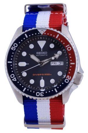 Reloj para hombre Seiko Automatic Diver&#39,s Polyester SKX009K1-var-NATO25 200M