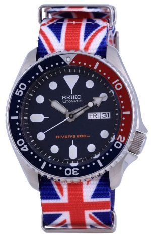 Reloj para hombre Seiko Automatic Diver&#39,s Polyester SKX009K1-var-NATO28 200M