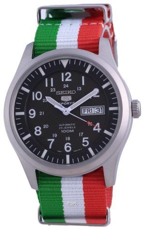 Seiko 5 Sports Military Automatic Polyester SNZG09K1-var-NATO23 100M Reloj para hombre