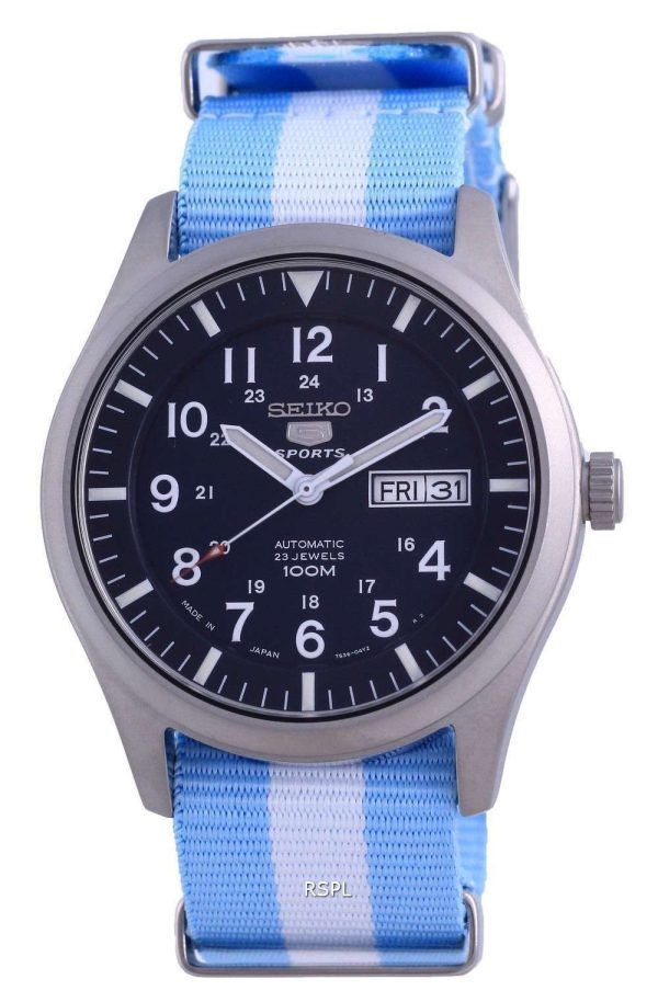 Seiko 5 Sports Automatic Polyester SNZG11J1-var-NATO24 100M Reloj para hombre