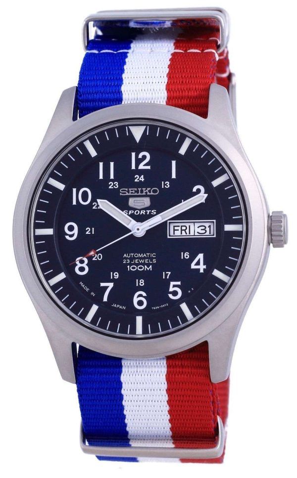 Seiko 5 Sports Automatic Polyester SNZG11J1-var-NATO25 100M Reloj para hombre