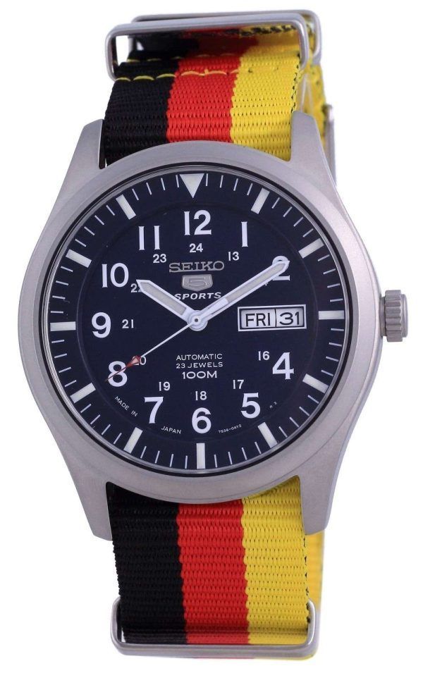 Seiko 5 Sports Automatic Polyester SNZG11J1-var-NATO26 100M Reloj para hombre