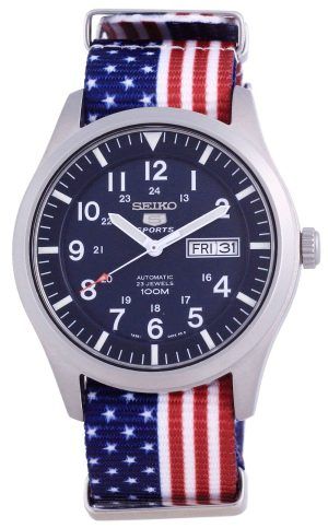 Seiko 5 Sports Automatic Polyester SNZG11K1-var-NATO27 100M Reloj para hombre