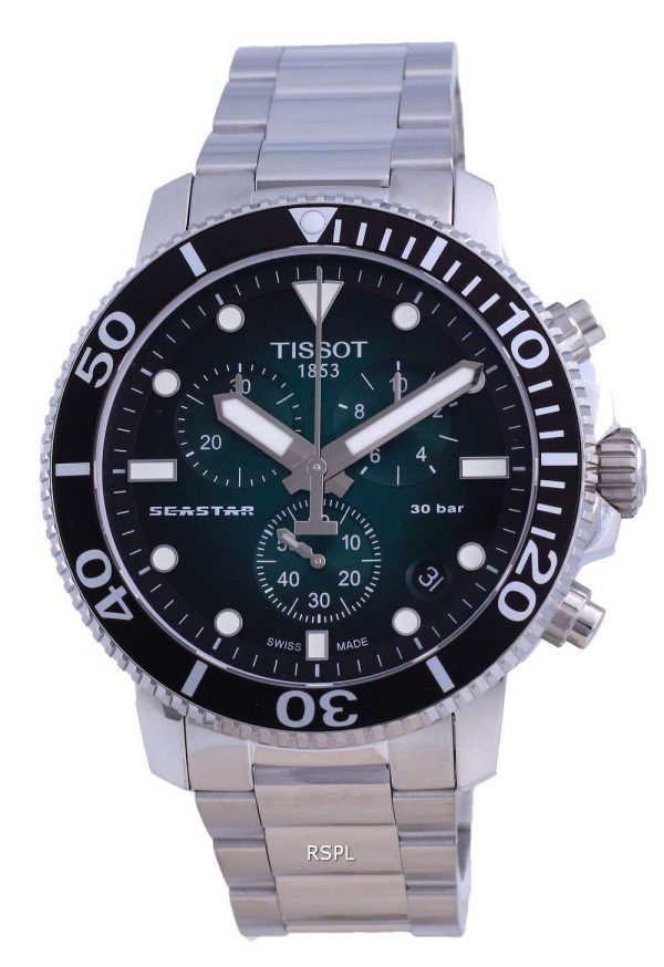 Tissot T-Sport Seaster 1000 Chronograph Diver&#39,s Quartz T120.417.11.091.01 T1204171109101 300M Reloj para hombre