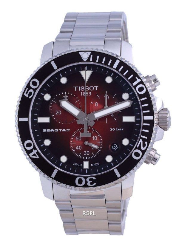 Tissot T-Sport Seaster 1000 Chronograph Diver&#39,s Quartz T120.417.11.421.00 T1204171142100 300M Reloj para hombre