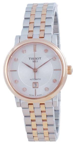 Tissot T-Classic Carson Automatic Diamond Accents T122.207.22.036.00 T1222072203600 Reloj para mujer