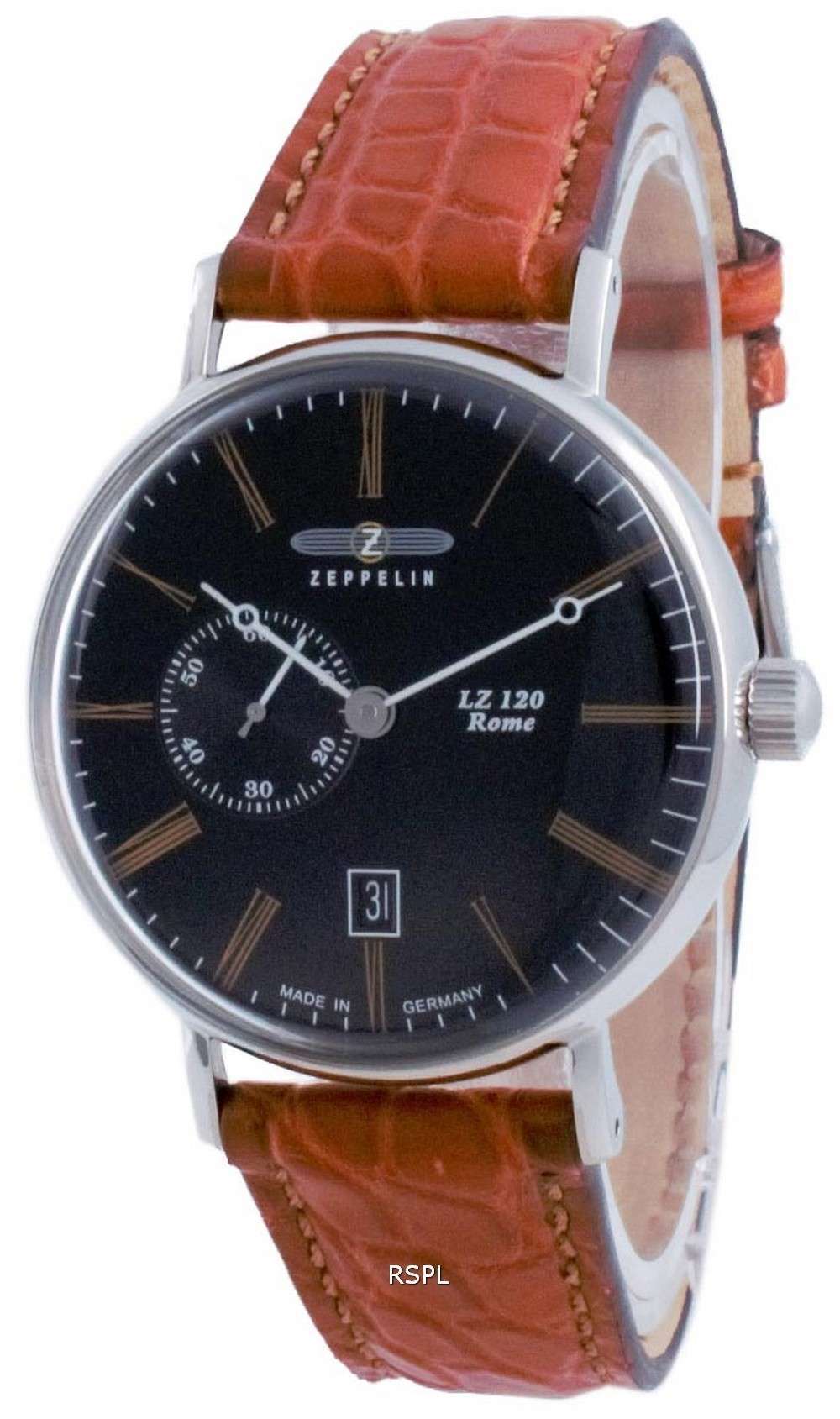 Zeppelin LZ120 Rome Black Dial Automatic 7104-2 71042 Reloj para hombre