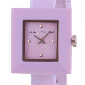 Reloj Armani Exchange Karla con esfera rosa y correa de silicona de cuarzo AX4402 para mujer