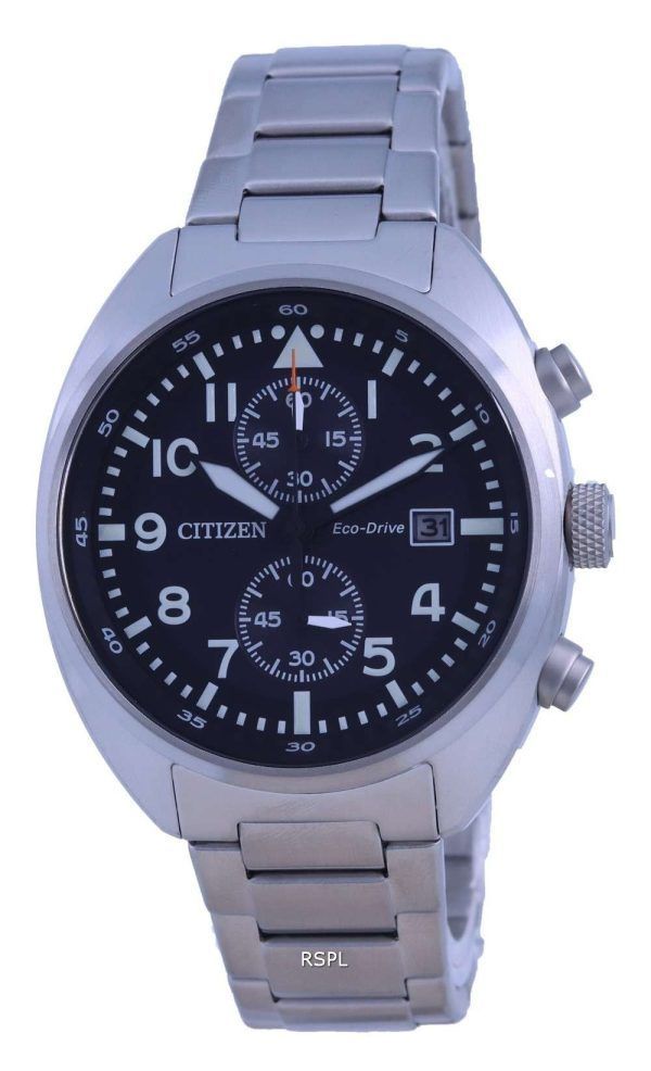 Reloj para hombre Citizen CronÃ³grafo con esfera negra de acero inoxidable Eco-Drive CA7040-85E 100M
