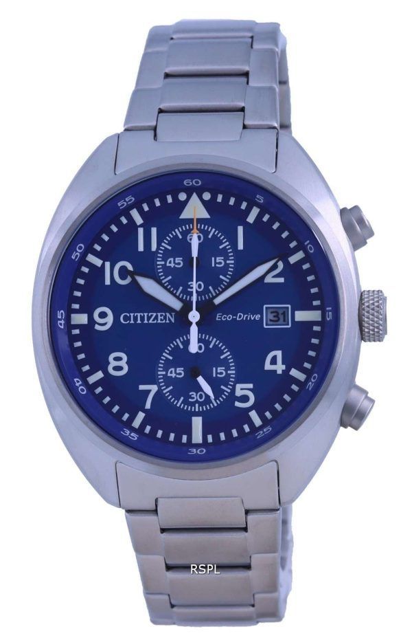 Reloj para hombre Citizen CronÃ³grafo con esfera azul de acero inoxidable Eco-Drive CA7040-85L 100M