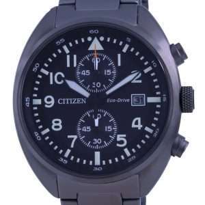 Reloj para hombre Citizen CronÃ³grafo con esfera negra de acero inoxidable Eco-Drive CA7047-86E 100M