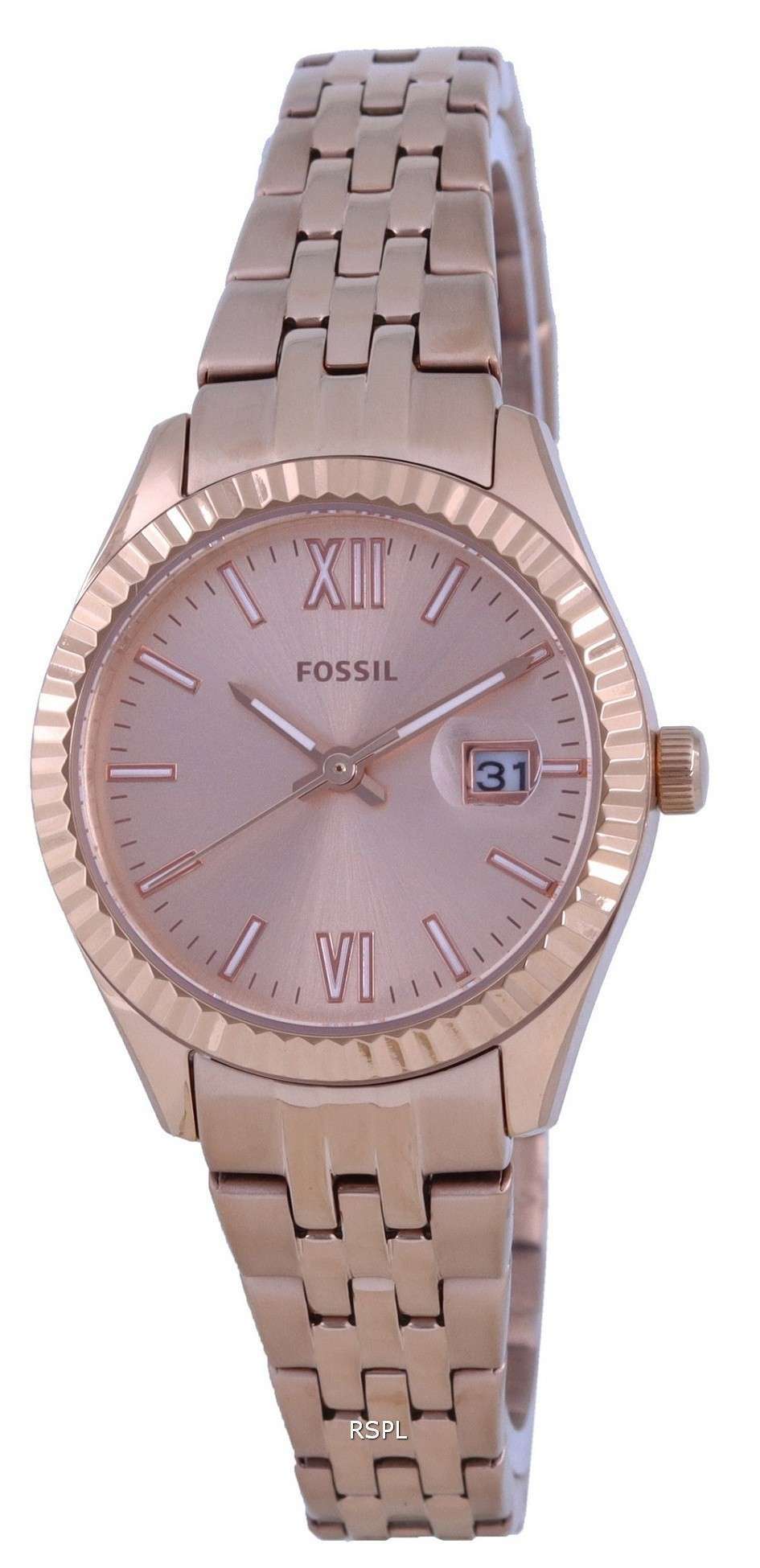 Fossil Scarlette Micro Rose Gold Tone Dial Quartz ES4992 Reloj para mujer