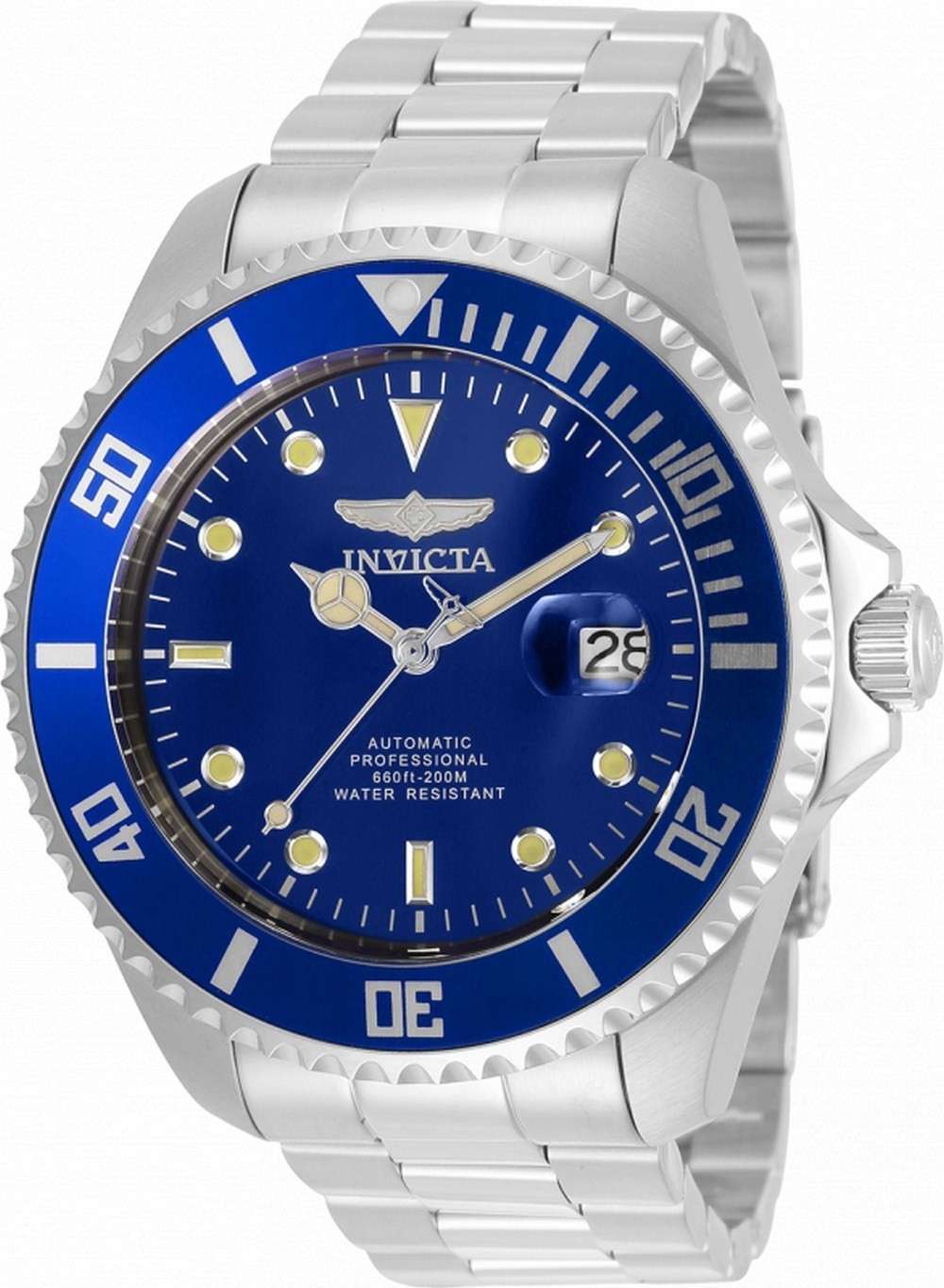 Invicta Pro Diver Reloj para hombre con esfera azul de acero inoxidable automÃ¡tico 35718 200M