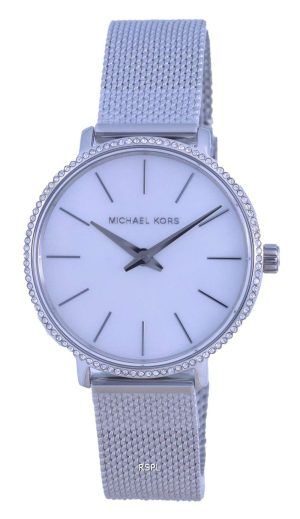 Michael Kors Pyper, esfera blanca, acero inoxidable, cuarzo MK4618, reloj para mujer