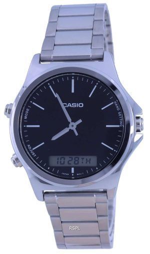 Reloj Casio analÃ³gico digital con esfera negra de acero inoxidable MTP-VC01D-1E MTPVC01D-1 para hombre