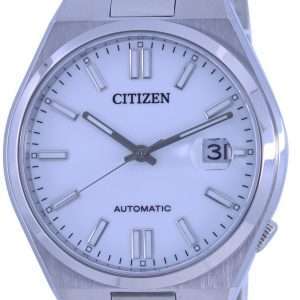 Reloj para hombre Citizen con esfera blanca de acero inoxidable automÃ¡tico NJ0150-81A