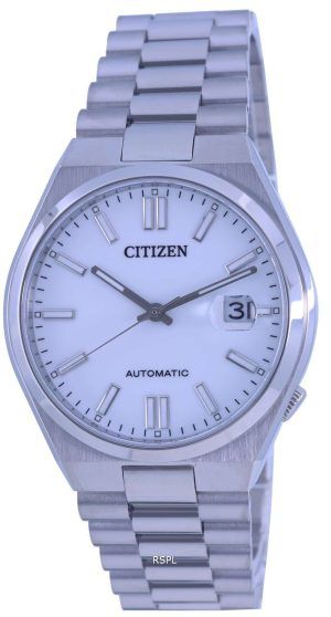Reloj para hombre Citizen con esfera blanca de acero inoxidable automÃ¡tico NJ0150-81A