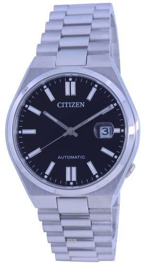 Reloj para hombre Citizen con esfera negra de acero inoxidable automÃ¡tico NJ0150-81E