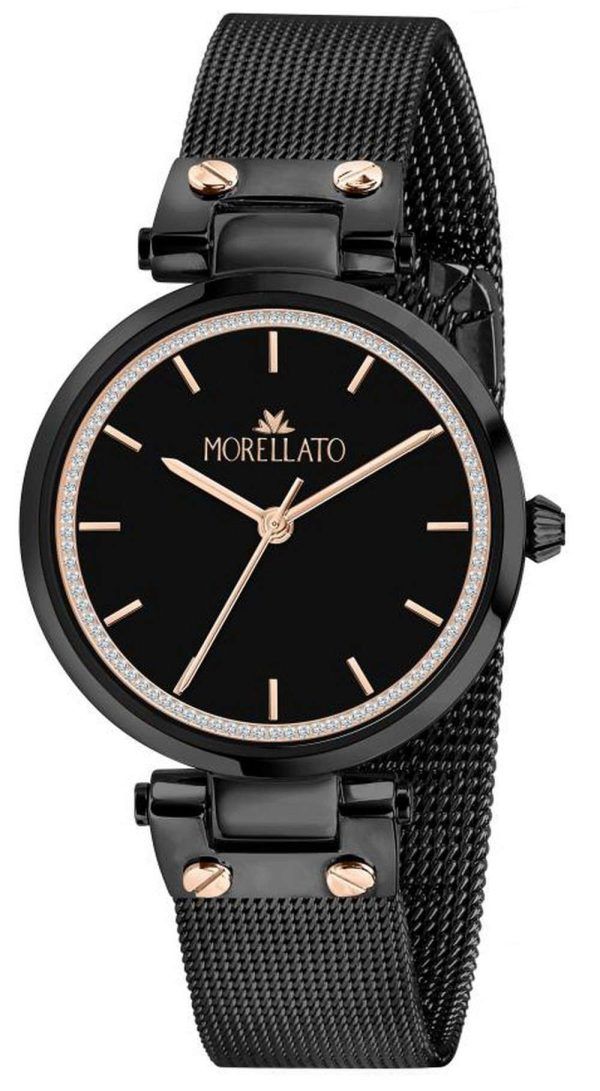 Morellato Shine Black Dial acero inoxidable cuarzo R0153162501 Reloj para mujer