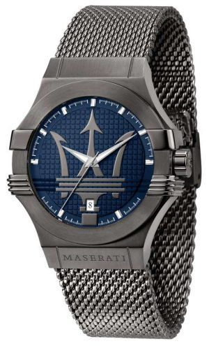 Reloj para hombre Maserati Potenza, esfera azul, acero inoxidable, cuarzo R8853108005 100M