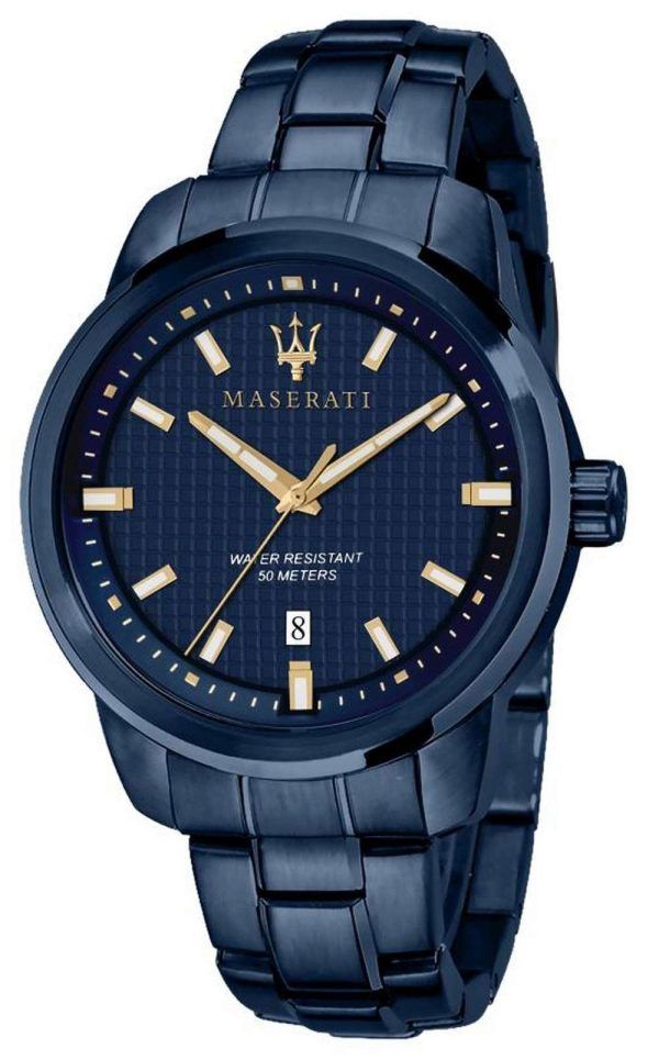 Reloj para hombre Maserati Blue Edition, esfera azul, acero inoxidable, cuarzo R8853141002