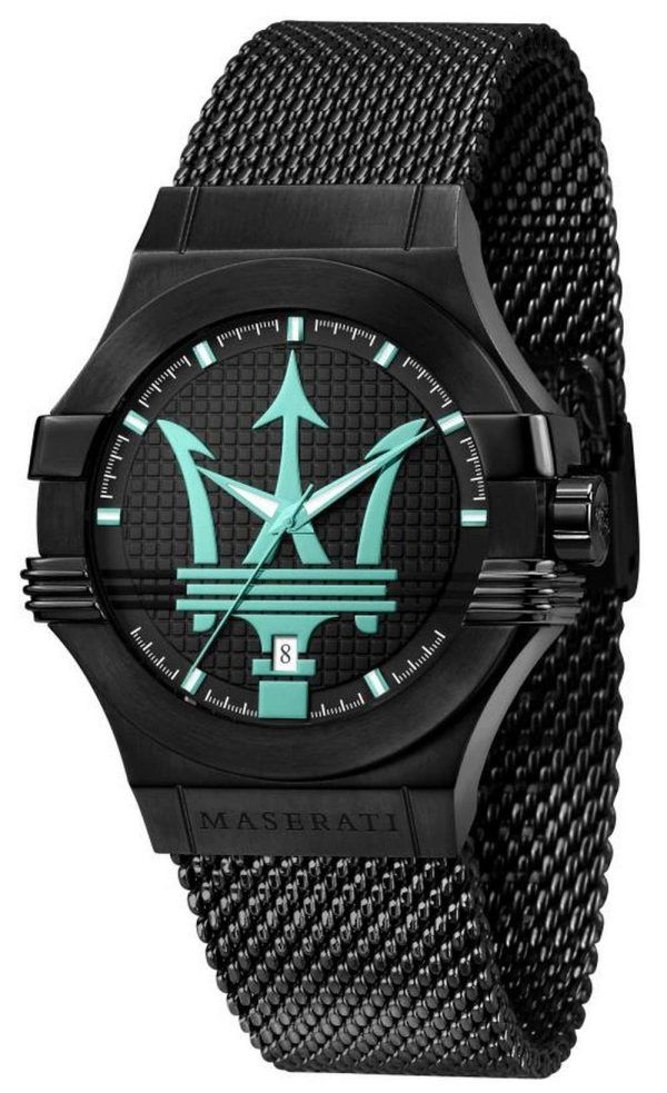 Reloj para hombre Maserati Aqua Edition, esfera negra, acero inoxidable, cuarzo R8853144002 100M