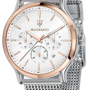 Maserati Epoca CronÃ³grafo Esfera blanca Acero inoxidable Cuarzo R8873618009 100M Reloj para hombre