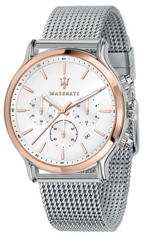 Maserati Epoca CronÃ³grafo Esfera blanca Acero inoxidable Cuarzo R8873618009 100M Reloj para hombre