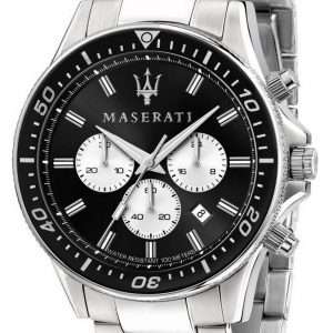 Maserati Sfida cronÃ³grafo esfera negra acero inoxidable cuarzo R8873640004 100M reloj para hombre
