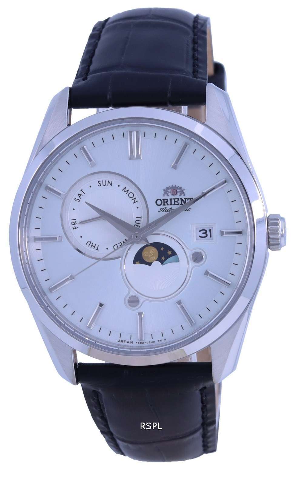 Reloj para hombre Orient Sun &amp, Moon Gen 5 con esfera blanca y automÃ¡tico RA-AK0310S00C