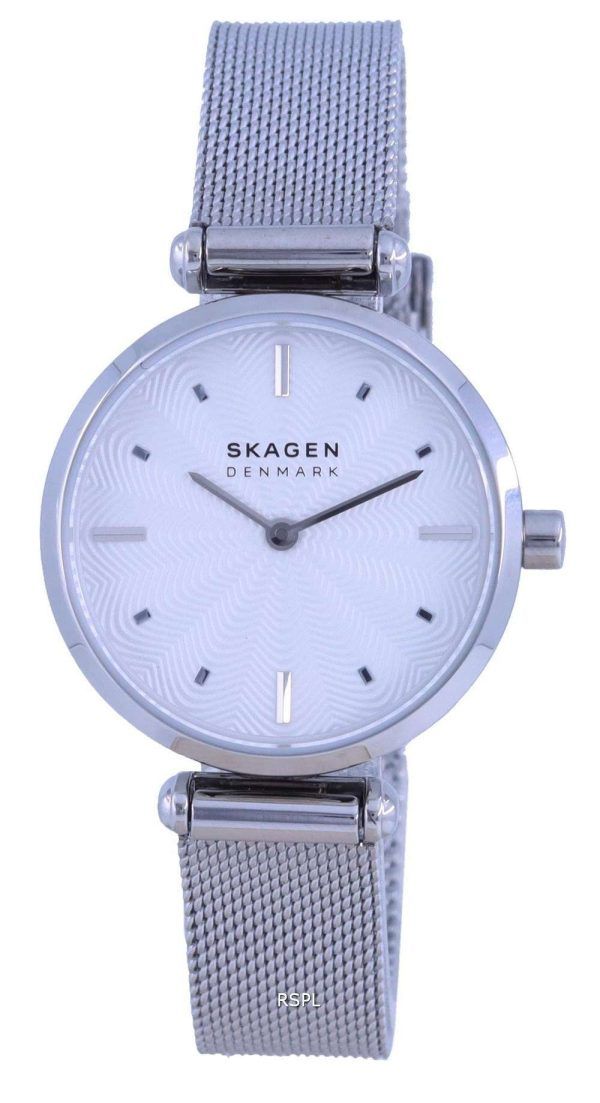 Reloj Skagen Amberline de acero inoxidable con esfera plateada y cuarzo SKW2956 para mujer