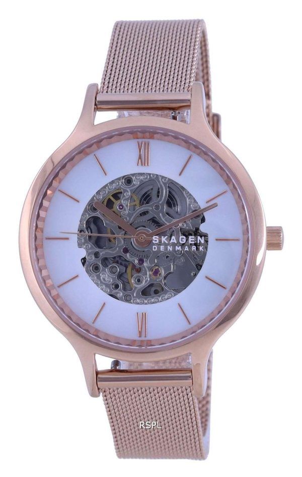 Skagen Anita Skeleton Mother Of Pearl Dial AutomÃ¡tico SKW2960 Reloj para mujer