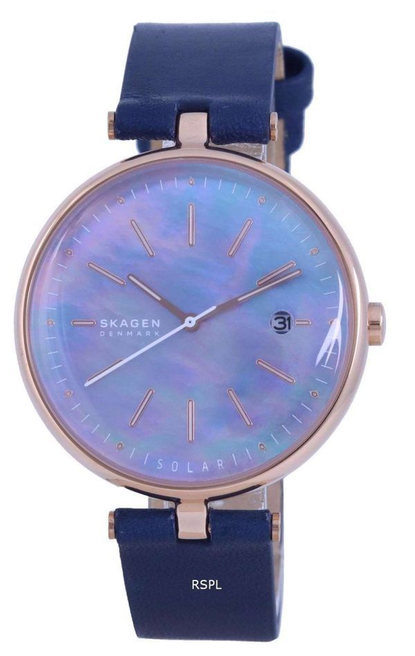 Reloj Skagen Karolina azul nÃ¡car con esfera solar SKW2981 para mujer