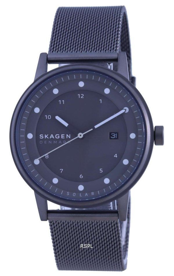 Reloj para hombre Skagen Henriksen de acero inoxidable con esfera de carbÃ³n y solar SKW6741