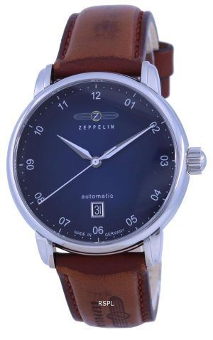 Zeppelin New Captain&#39,s Line Leather Strap Automatic 8652-3 86523 Reloj para hombre