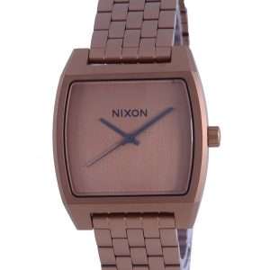 Nixon Time Tracker Matte Copper / Gunmetal Quartz A12453165 100M Reloj para mujer